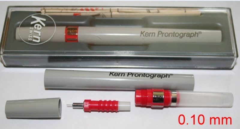Tuschefüller NEU ! Kern Prontograph Technical Pen Rapidograph 5er Set 